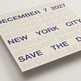 "Be There or Be Square" - Save the Dates in Cream by Cleghorn Creative - Detail