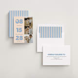 "Outlined Date" - Save the Dates in Dusty Blue by Leah Ragain - Assembled