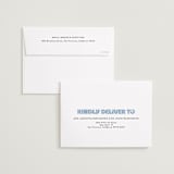 "Outlined Date" - Save the Dates in Dusty Blue by Leah Ragain - FREE Recipient Addressing