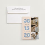 "Outlined Date" - Save the Dates in Dusty Blue by Leah Ragain - Save the Date with Envelope