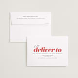 "vows and cake" - Save the Dates in Coral by Laura Hamm - FREE Recipient Addressing