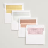 "vows and cake" - Save the Dates in Coral by Laura Hamm - Envelope Liner Options