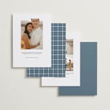 "Wavy Arch" - Save the Dates in Dusty Blue by Leah Ragain - Back of Card Options