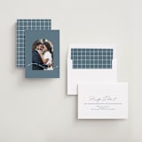 "Wavy Arch" - Save the Dates in Dusty Blue by Leah Ragain - Assembled