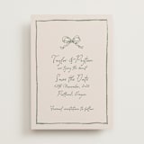 "ribbon bow drawing" - Save the Dates in Moss by Cass Loh - Front