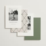 "ribbon bow drawing" - Save the Dates in Moss by Cass Loh - Back of Card Options