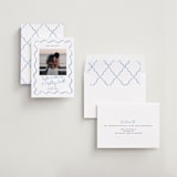 "handdrawn wavy frame" - Save the Dates in Dusty Blue by Cass Loh - Assembled
