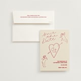 "Crazy Little Thing Called Love" - Save the Dates in Cream by Helena Vitto - Save the Date with Envelope