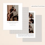 "Simple Square" - Save the Dates in Snow by Amy Kross - Back of Card Options