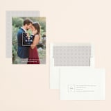 "Simple Square" - Save the Dates in Snow by Amy Kross - Assembled