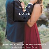 "Simple Square" - Save the Dates in Snow by Amy Kross - Detail