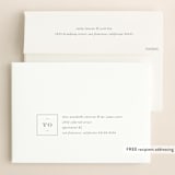 "Simple Square" - Save the Dates in Snow by Amy Kross - FREE Recipient Addressing