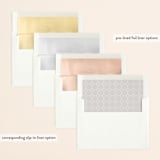 "Simple Square" - Save the Dates in Snow by Amy Kross - Envelope Liner Options