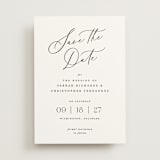 "Beautifully Scripted" - Save the Dates in Pearl by Hooray Creative - Front