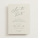 "Beautifully Scripted" - Save the Dates in Evergreen by Hooray Creative - Front