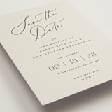 "Beautifully Scripted" - Save the Dates in Evergreen by Hooray Creative - Detail