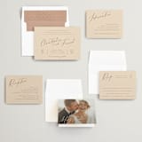 "Beautifully Scripted" - Save the Dates in Evergreen by Hooray Creative - Matching Invitation Suite