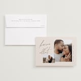 "Scripted Names" - Save the Dates in Cream by Brandy Folse - Save the Date with Envelope