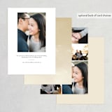 "Written Reminder" - Save the Dates in Golden by Katy Shen - Back of Card Options