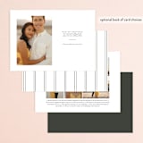 "Tall Love" - Save the Dates in Charcoal by Brianne Larsen - Back of Card Options