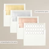 "Succulent Surround" - Save the Dates in Powder by Susan Moyal - Envelope Liner Options