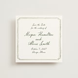 "Handwritten" - Save the Dates in Moss by Cass Loh - Front