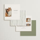 "Handwritten" - Save the Dates in Moss by Cass Loh - Back of Card Options