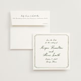 "Handwritten" - Save the Dates in Moss by Cass Loh - Save the Date with Envelope