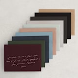 "Simple Bliss" - Save the Dates in Slate by That Girl Press - Colored Envelopes Available