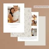 "Botanical Accent" - Save the Dates in Ivory by Airell - Back of Card Options