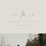 "Botanical Accent" - Save the Dates in Ivory by Airell - Detail