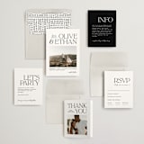 "Casual" - Save the Dates in Pearl by Owl and Toad - Matching Invitation Suite