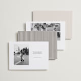 "Linea" - Save the Dates in Noir by Pixel and Hank - Back of Card Options