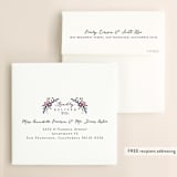 "Wildflower Crest" - Save the Dates in Orchid by Alethea and Ruth - FREE Recipient Addressing