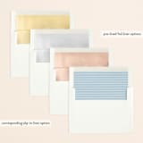 "Rustic Charm" - Save the Dates in Sky by Hooray Creative - Envelope Liner Options