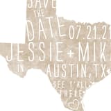 "State Stamp - Texas" - Save the Dates in Kraft by Erin Hodges - Detail