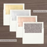 "Like a Movie" - Save the Dates in Sand by Alice Carmen - Envelope Liner Options