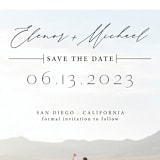 "The Search is Over" - Save the Dates in Noir by Alice Carmen - Detail