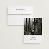 "Composed" - Save the Dates in Ebony by Olivia Raufman - Save the Date with Envelope