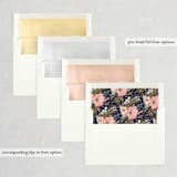 "Floral Vignette" - Save the Dates in Midnight by Kristen Smith - Envelope Liner Options