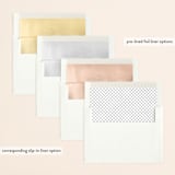 "Triptych Love" - Save the Dates in Silk by Becca Thongkham - Envelope Liner Options