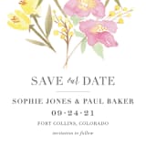 "Floral Bouquet" - Save the Dates in Petal by Laura Bolter - Detail