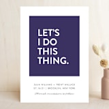 "Let's I Do This Thing" - Save the Dates in Royal by Ellis - Front