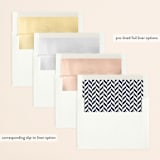 "Modern Metal" - Save the Dates in Navy by Alaina Cherup - Envelope Liner Options
