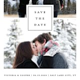 "All In" - Save the Dates in Blanc by Stacey Meacham - Detail