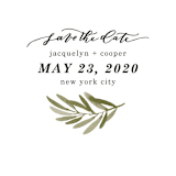 "Olive Branch" - Save the Dates in Olive by Wildfield Paper Co - Detail