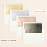 "Olive Branch" - Save the Dates in Olive by Wildfield Paper Co - Envelope Liner Options