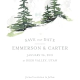 "On the Slopes" - Save the Dates in Fog by Mere Paper - Detail