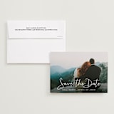 "Stylish Script" - Save the Dates in Cloud by Hooray Creative - Save the Date with Envelope