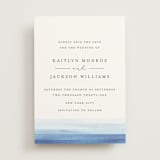 "Watercolour Stripe" - Save the Dates in Ocean by Bethan - Front
